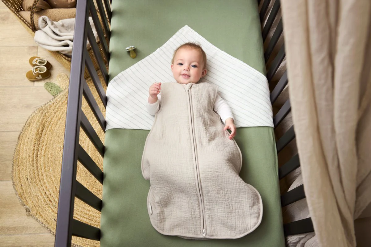 Meyco Baby Uni Winter Baby Slaapzak Pre-Washed Hydrofiel Greige - Image 6