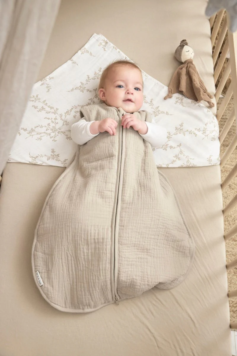 Meyco Baby Uni Winter Baby Slaapzak Pre-Washed Hydrofiel Sand - Image 3