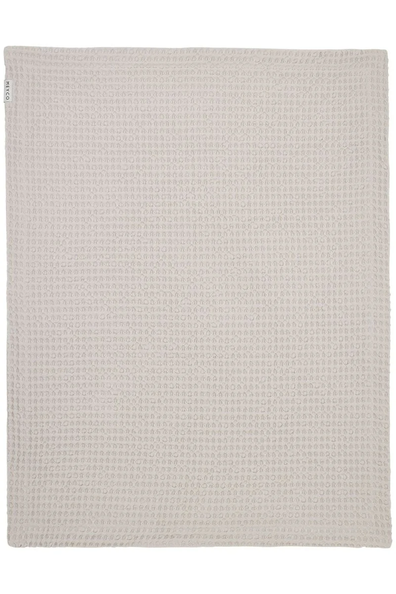 Meyco Baby Waffle Cotton Ledikant Deken Greige 100x150cm - Image 2