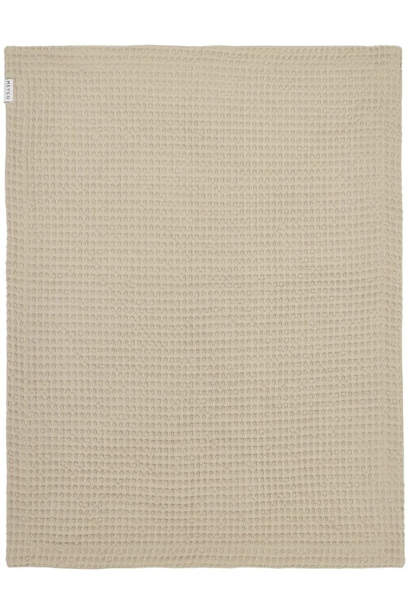Meyco Baby Waffle Cotton Ledikant Deken Sand 100x150cm - Image 2