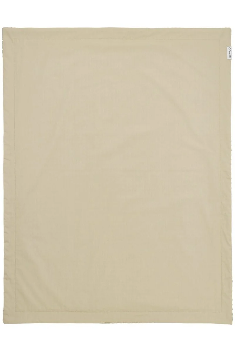 Meyco Baby Waffle Cotton Ledikant Deken Sand 100x150cm - Image 3