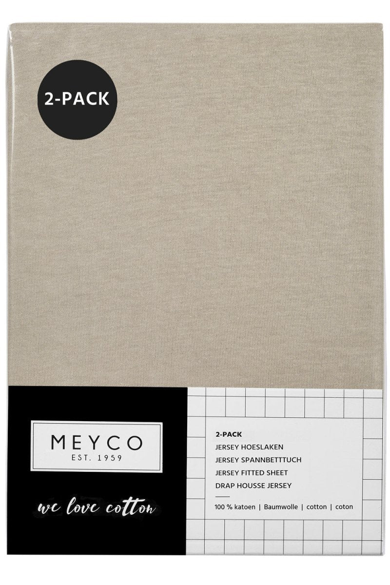 Meyco Hoeslaken Jersey 2St 50X90 Sand - Image 2