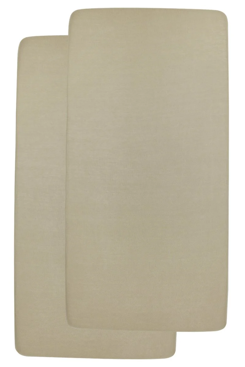 Meyco Hoeslaken Jersey 2St 50X90 Taupe - Image 2
