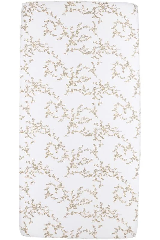 Meyco Hoeslaken Jersey 70X140/150 Branches Sand