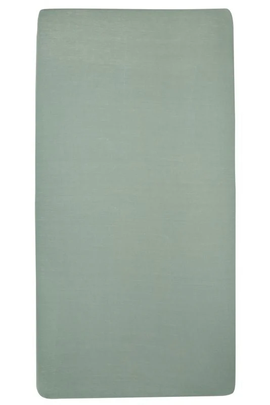 Meyco Hoeslaken Jersey Stone Green 70x140/150 cm - Image 2