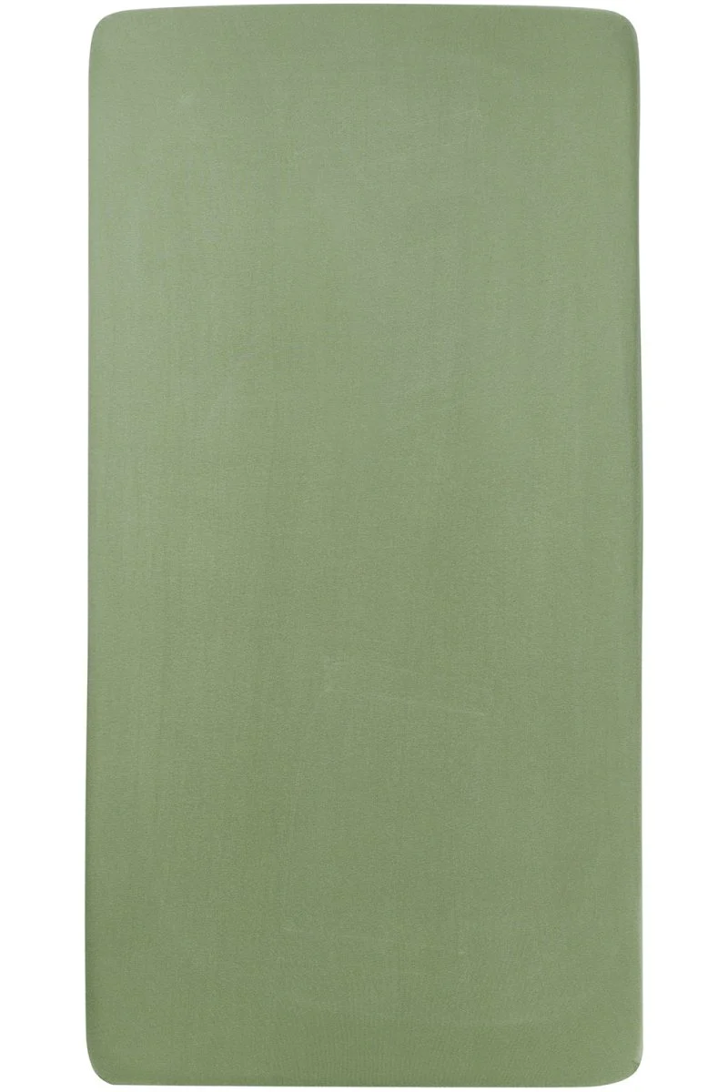 Meyco Hoeslaken Ledikant Olive Green 60X120cm - Image 2