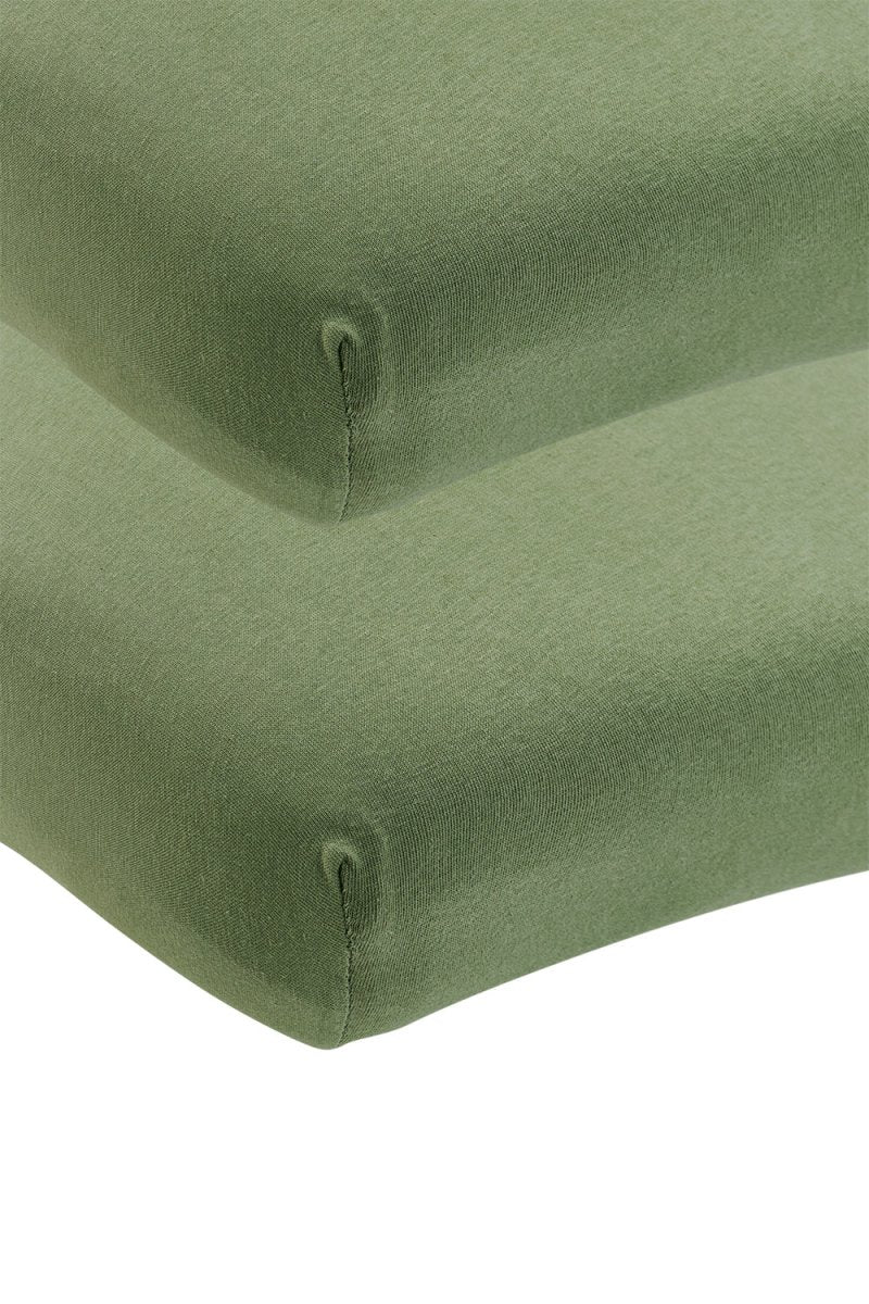 Meyco Hoeslaken Wieg 2St Olive Green 40X80/90cm