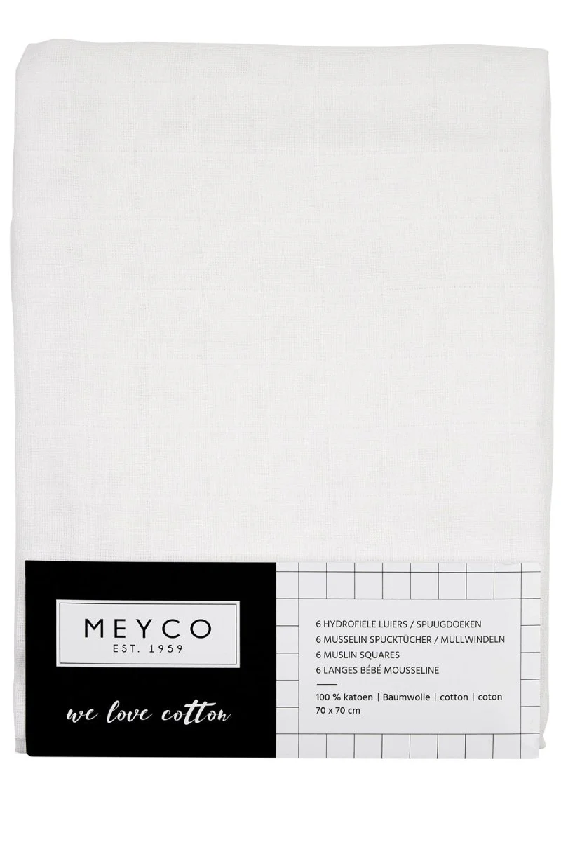 Meyco Hydrofiele Doek 6St Wit - Image 3