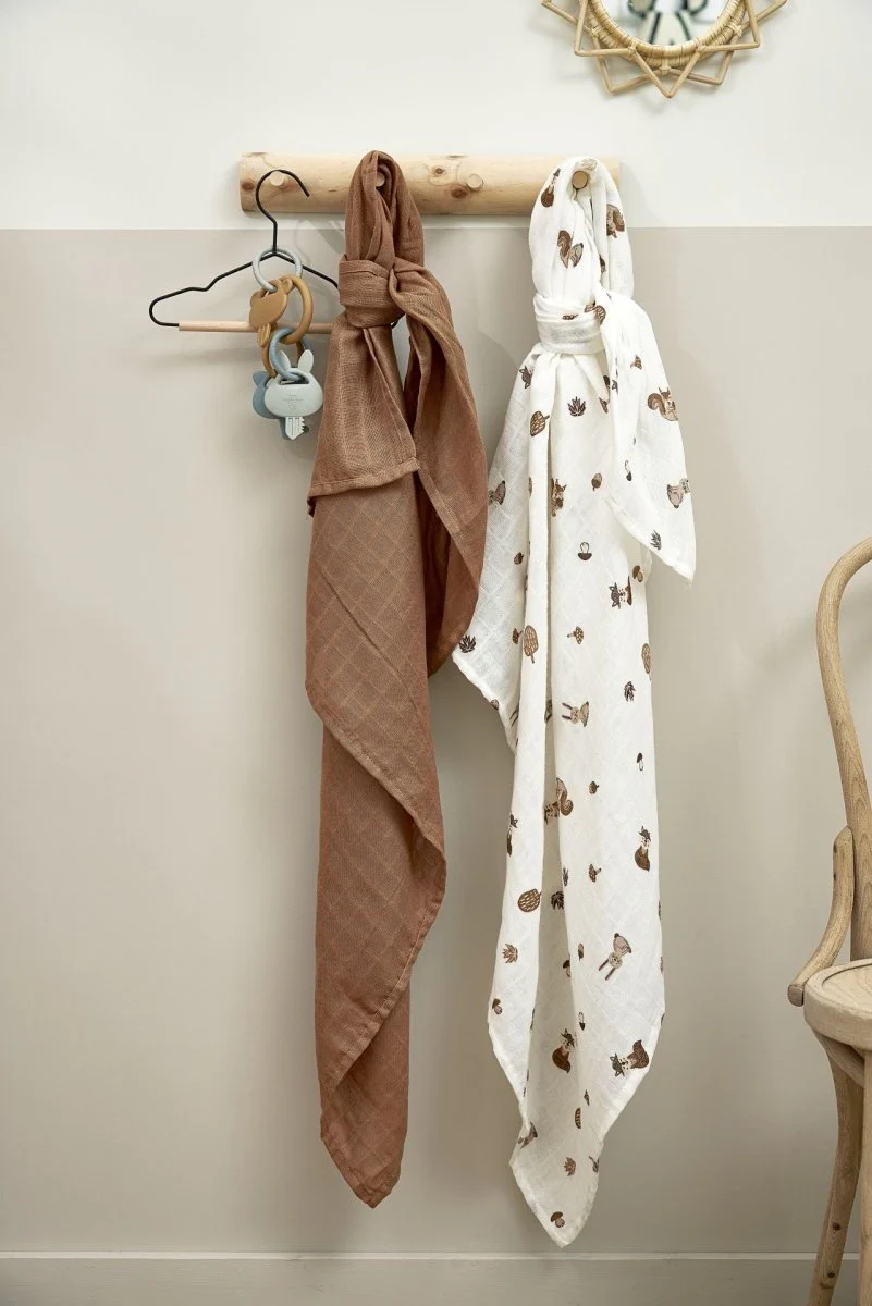 Meyco Hydrofiele Doek Animals 2-Pack Toffee 120X120cm - Image 2