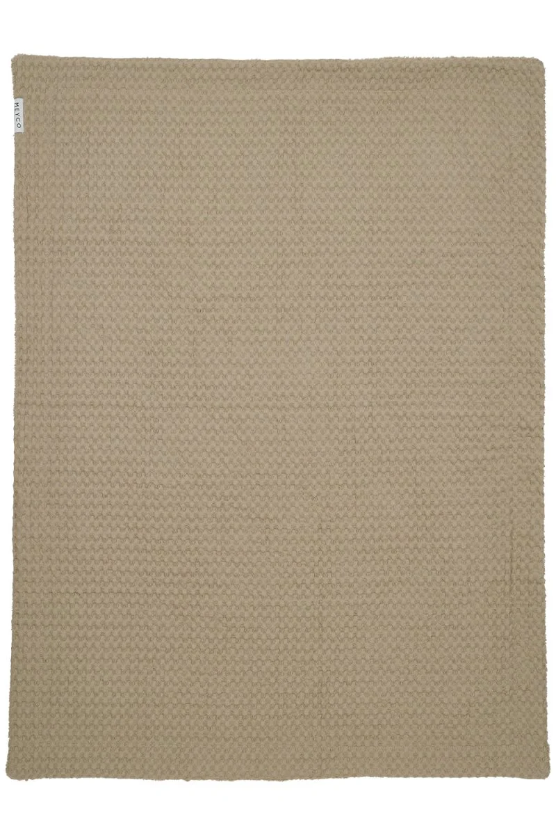 Meyco Ledikantdeken Wafel Teddy Taupe 100X150cm - Image 2