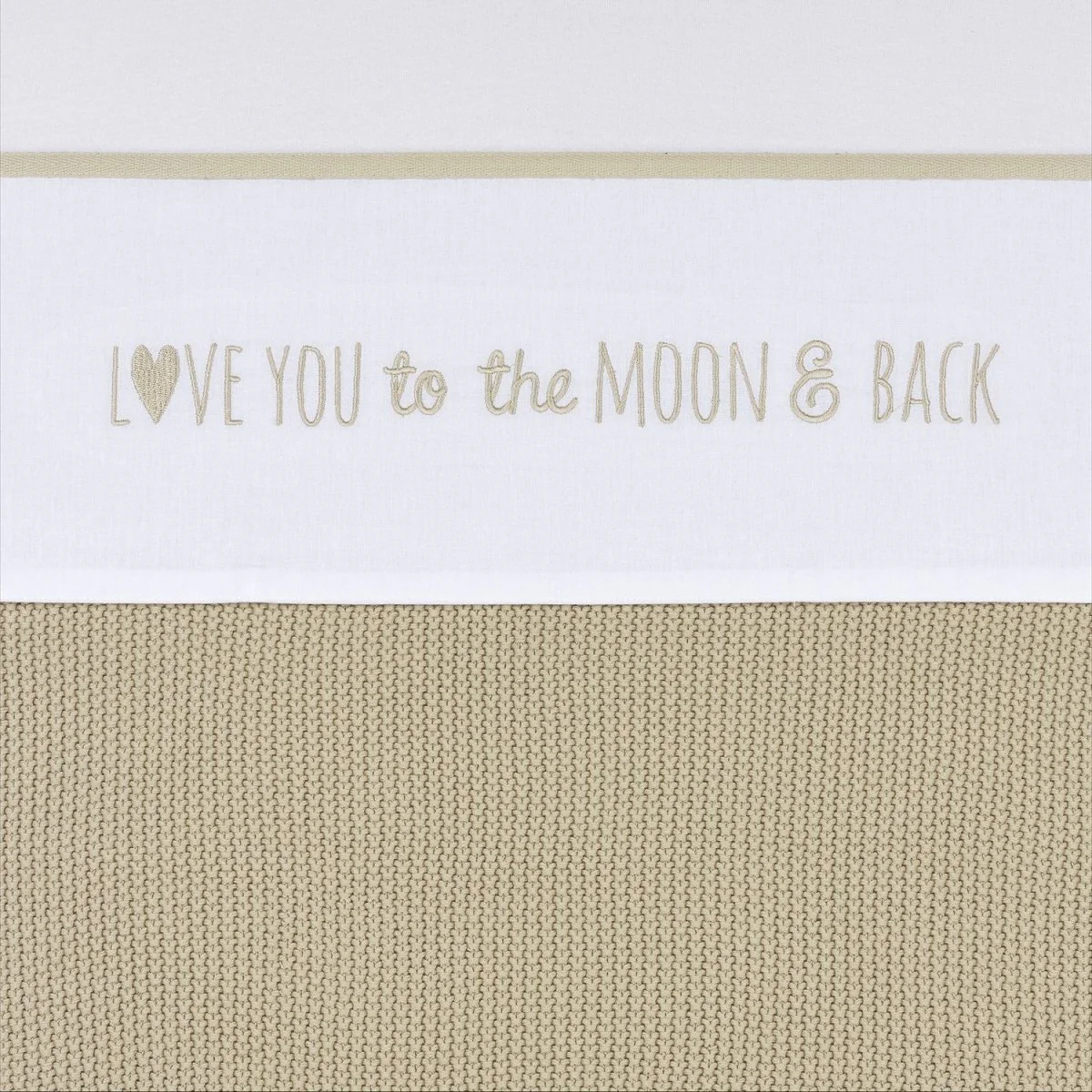 Meyco Ledikantlaken Love You To The Moon & Back Sand 100X150cm