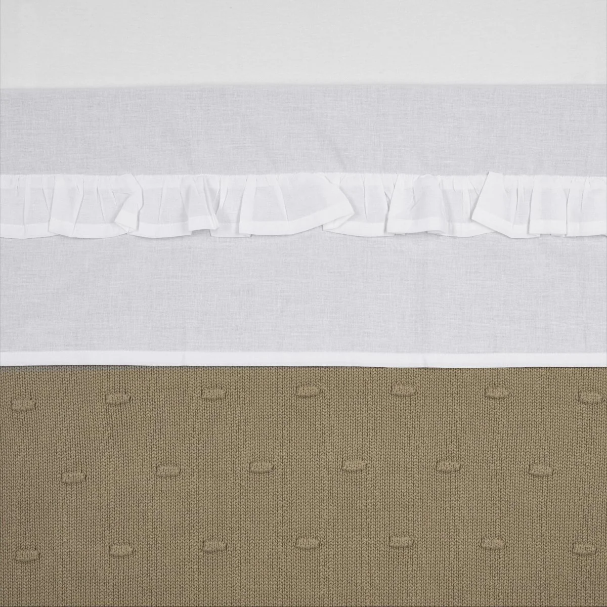 Meyco Ledikantlaken Ruffle White