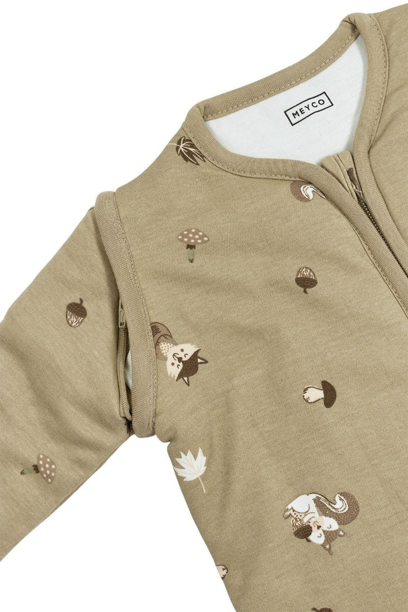 Meyco Slaapzak Baby Afritsbare Mouwen Forest Animals Sand - Image 4