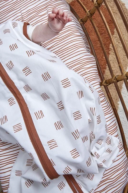 Meyco Slaapzak Baby Block Stripe Camel - Image 3