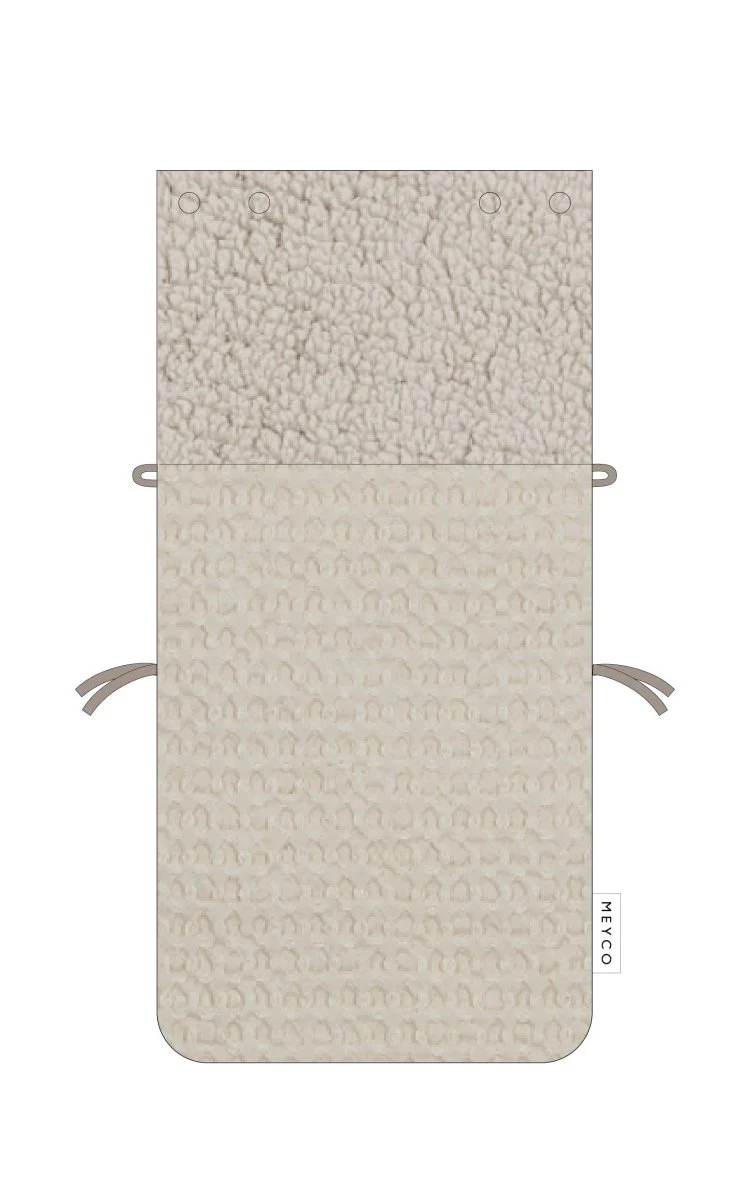 Meyco Voetenzak Wafel Teddy Nature 40X82cm
