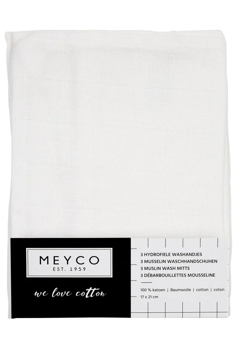 Meyco Washandje 3St Wit - Image 2