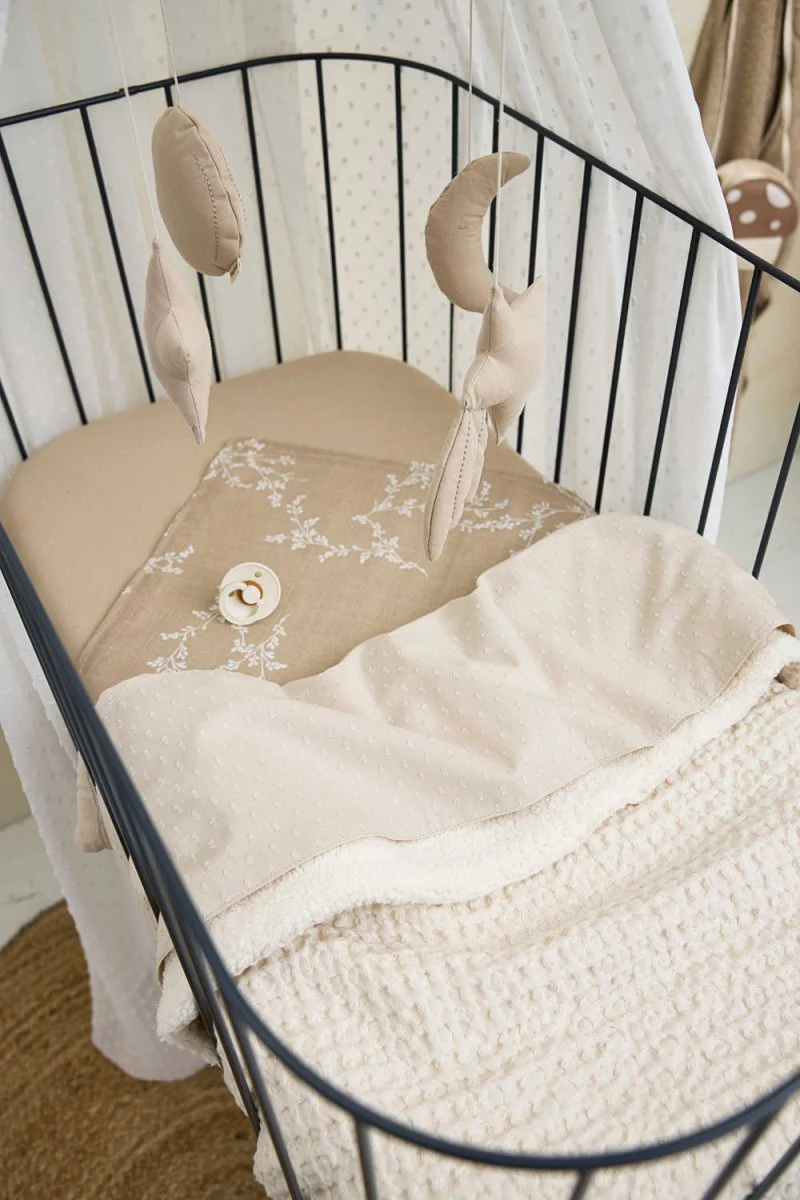 Meyco Wiegdeken Wafel Teddy Nature 75X100cm - Image 7
