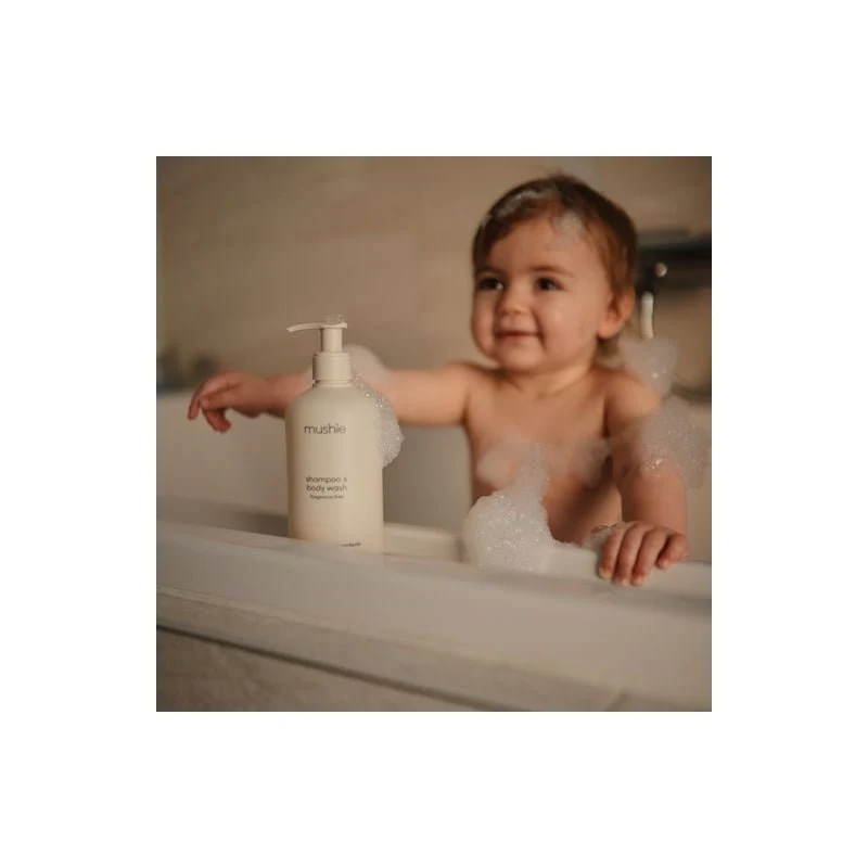 Mushie Baby Shampoo & Body Wash Fragance Free 400ml - Image 3