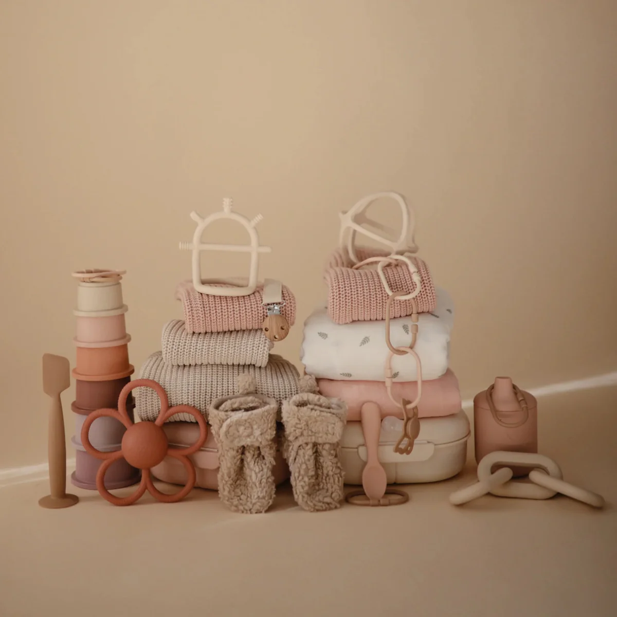 Mushie Baby Sweater Chunky Knit Blush - Image 6
