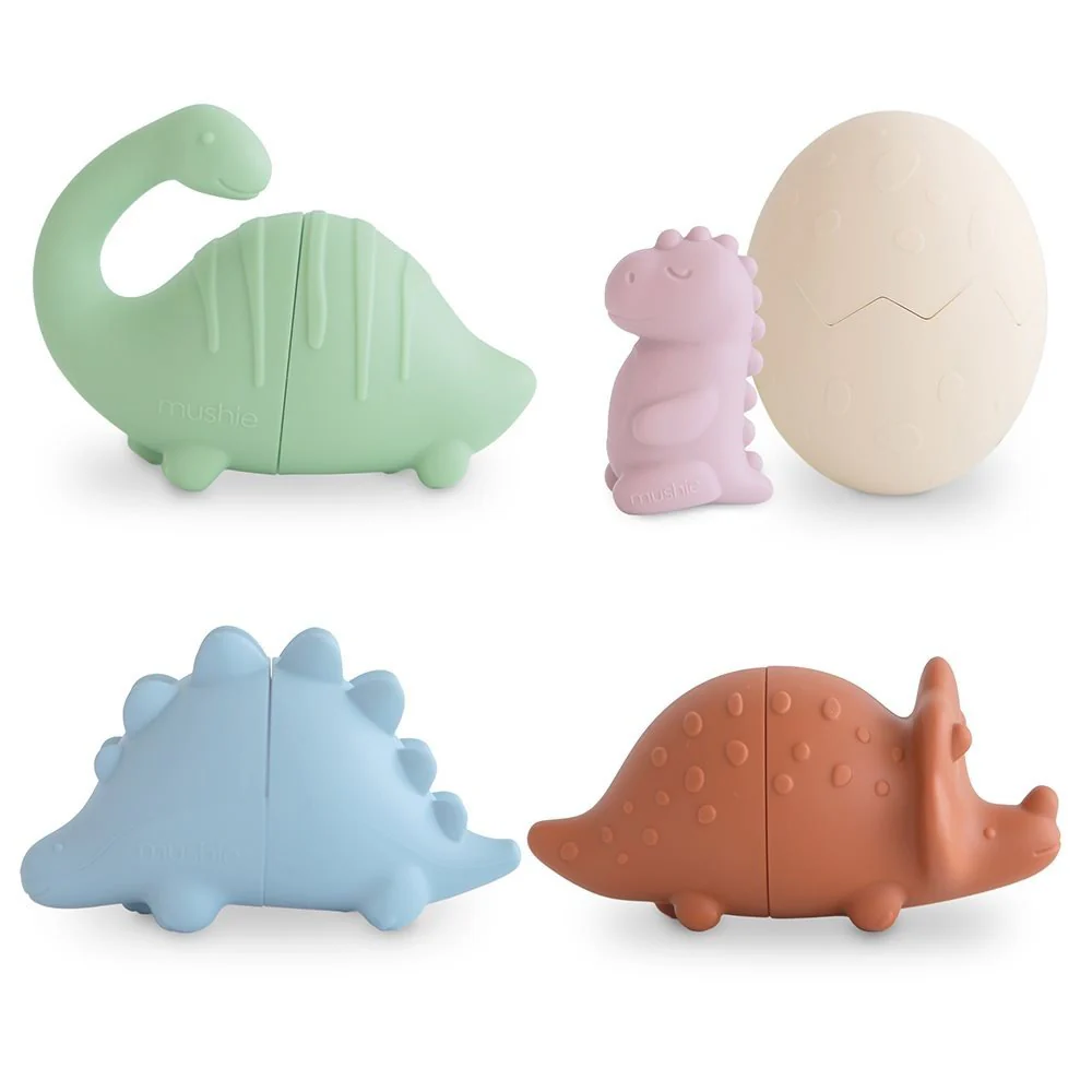 Mushie Badspeelgoed Dino 4-Pack Set