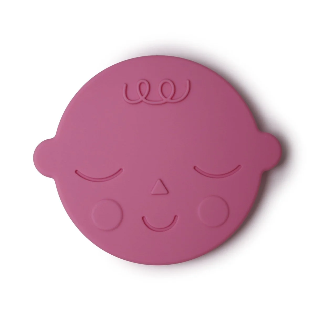 Mushie Bijtring Gezichtje Bubblegum