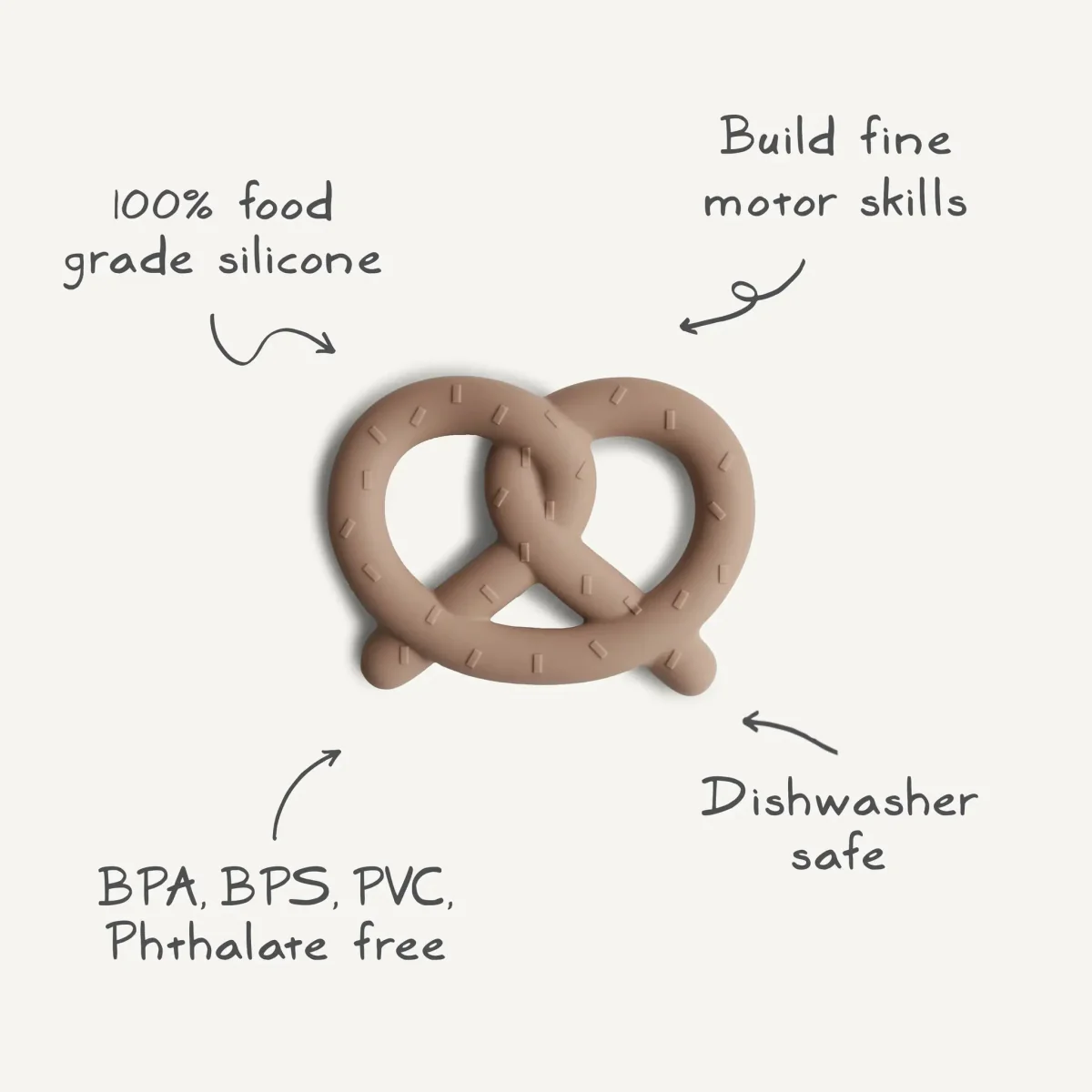 Mushie Bijtring Pretzel Natural - Image 6