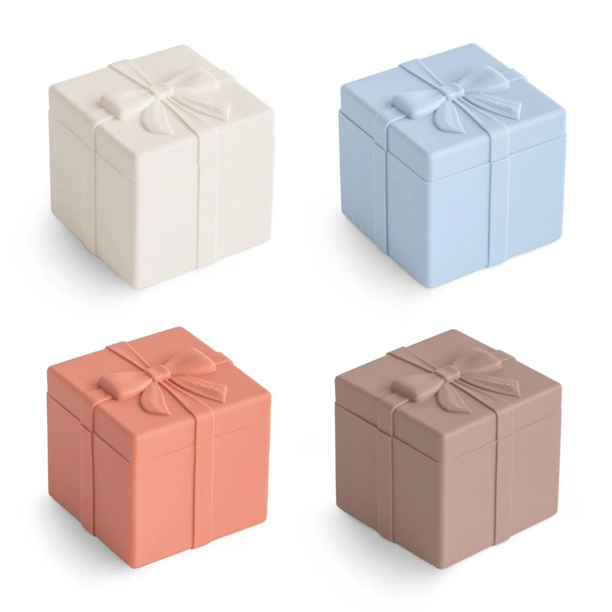 Mushie Blokkenset Cadeau'S Gekleurd 4St