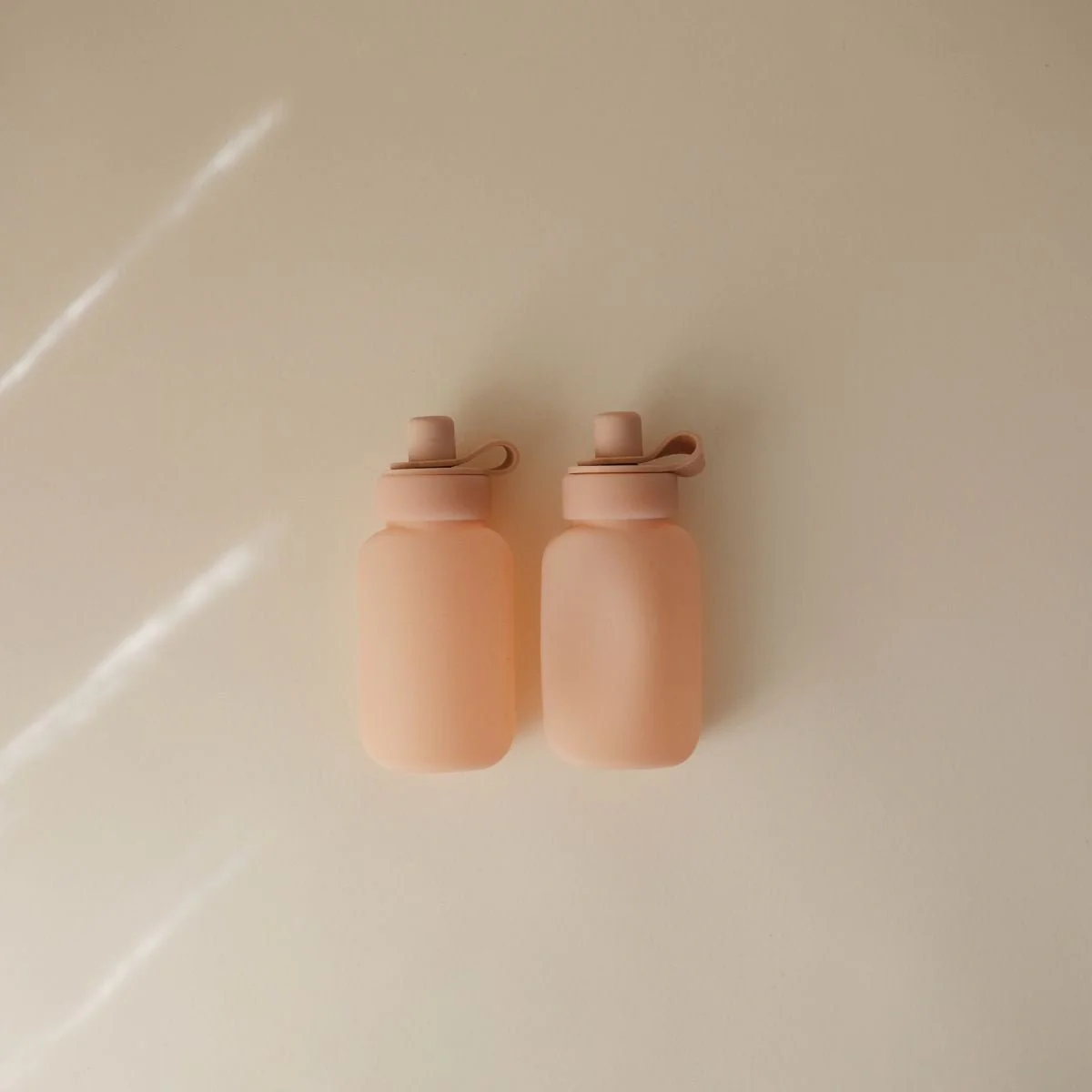 Mushie Drinkfles Silicone Puree Pouch Blush 2 Pack - Image 2