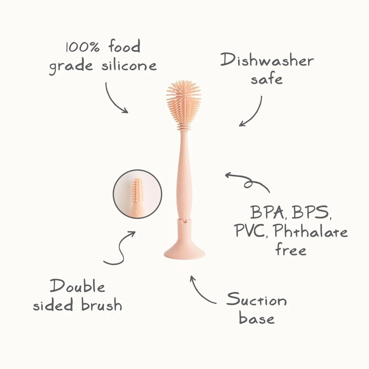Mushie Flessenborstel Silicone Blush - Image 4