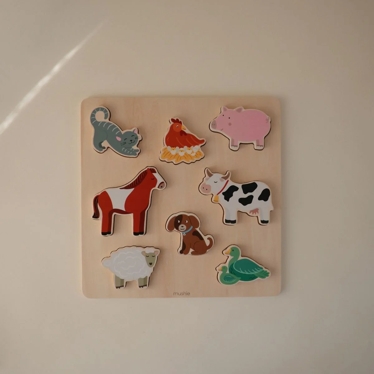 Mushie Puzzel Wooden Farm - Image 4