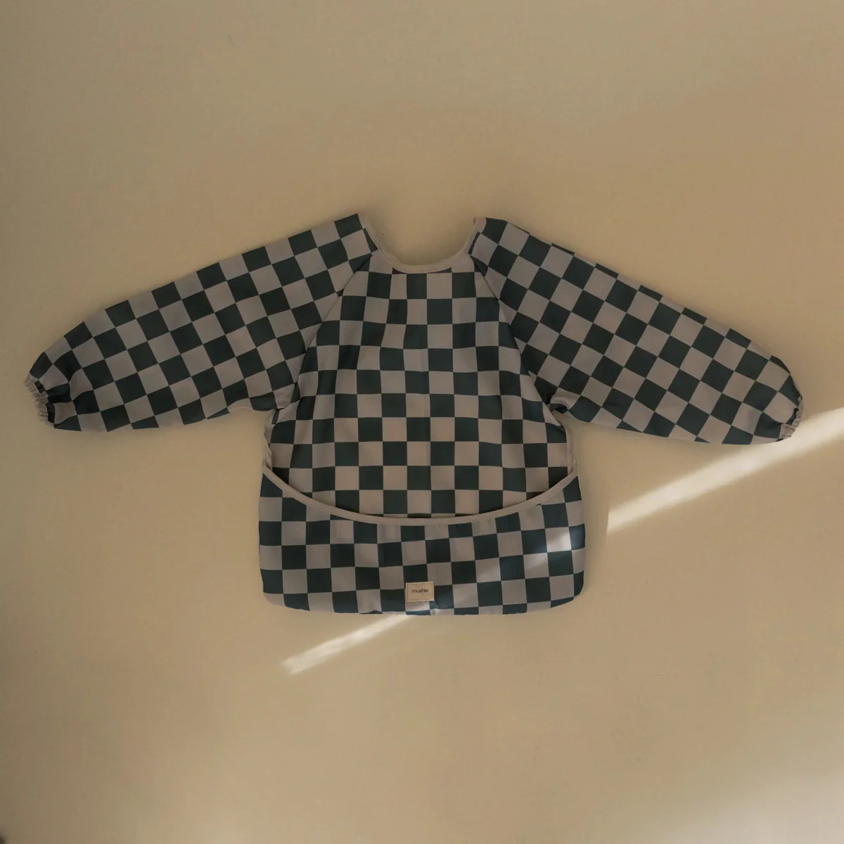 Mushie Slabbetje Lange Mouwen Olive Check - Image 2