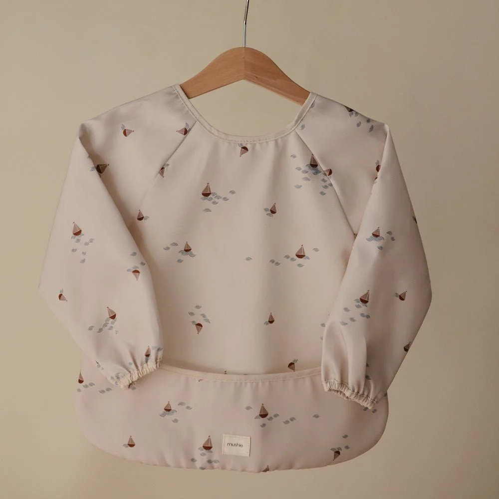 Mushie Slabbetje Long Sleeve Boats - Image 3
