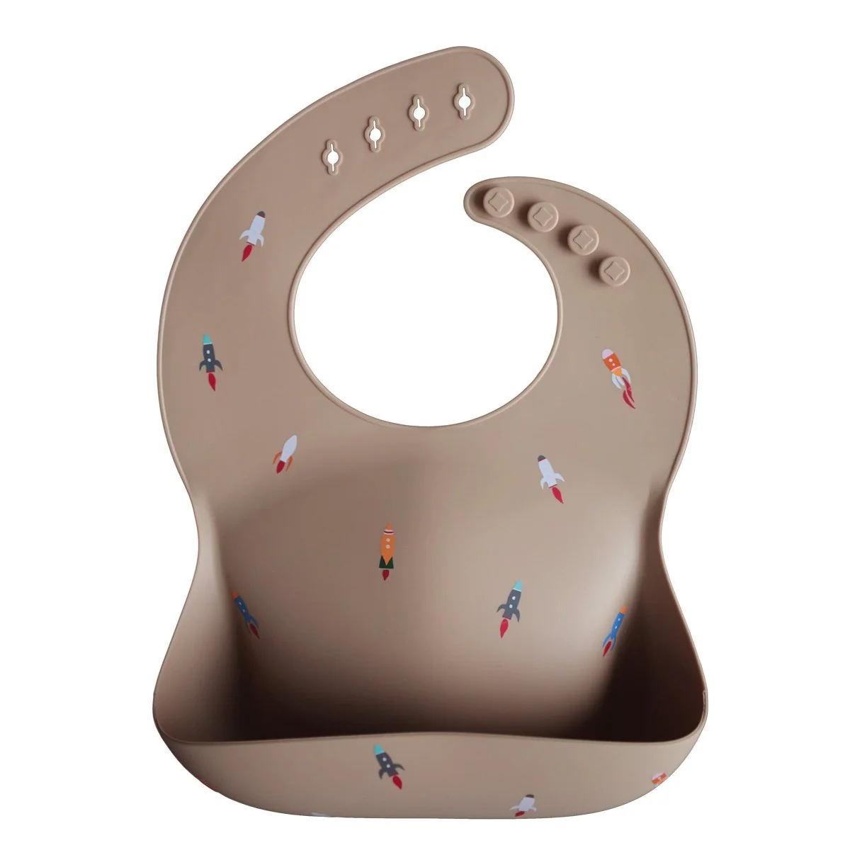 Mushie Slabbetje Silicone Rocket