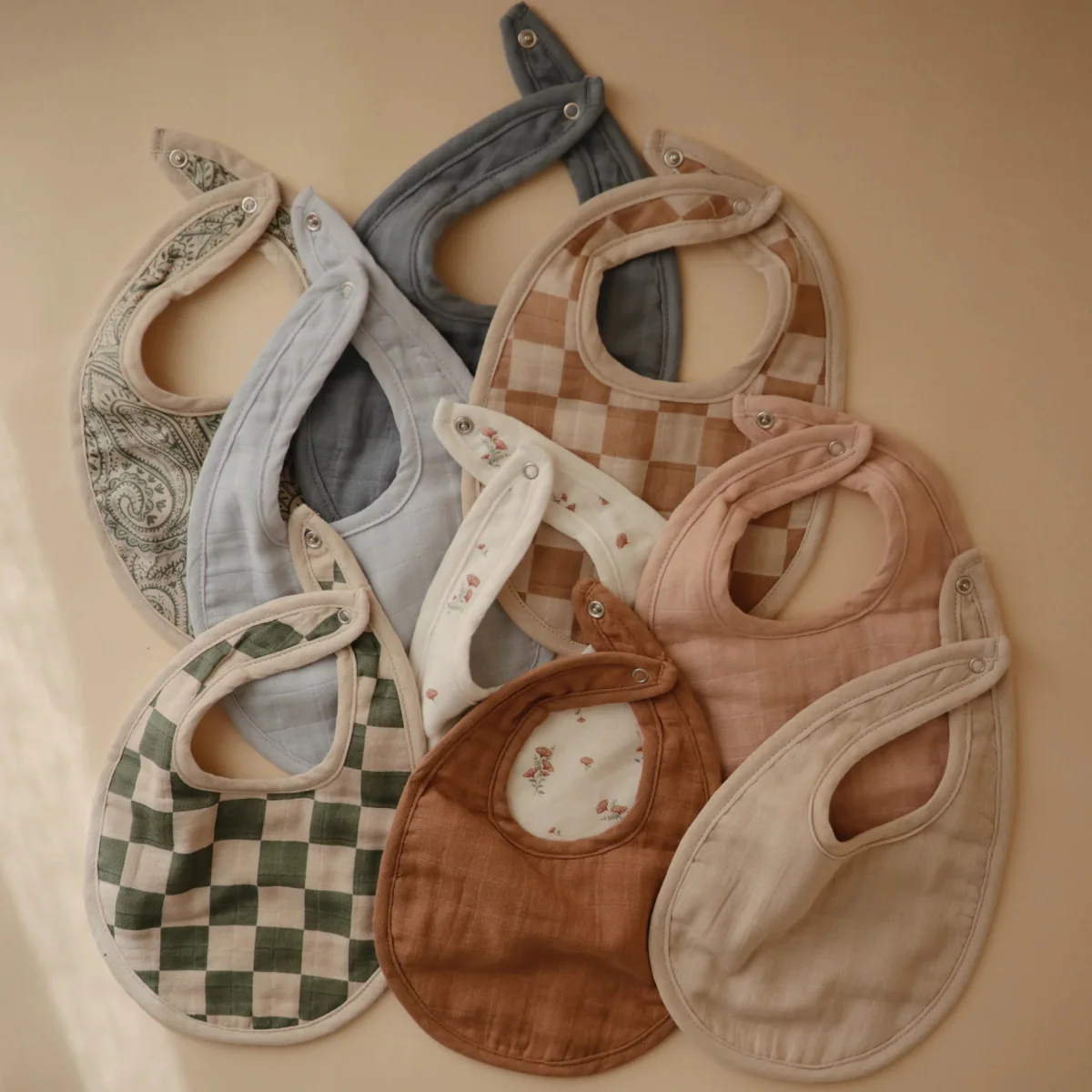 Mushie Slabbetje Tradewinds/ Baby Blue 2St - Image 4