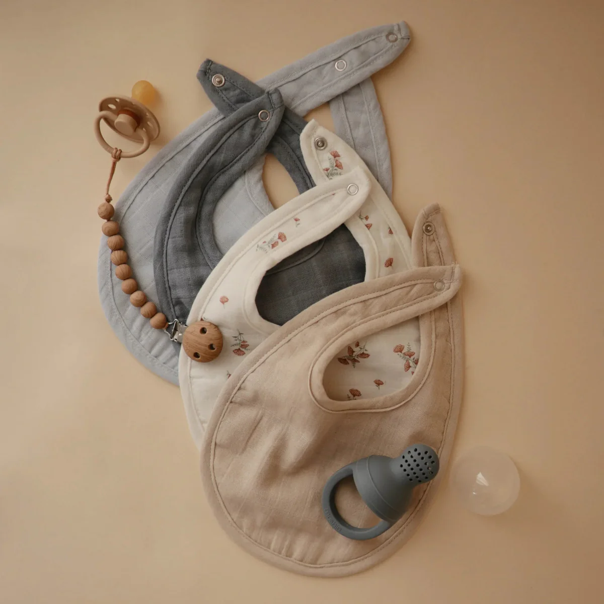 Mushie Slabbetje Tradewinds/ Baby Blue 2St - Image 6