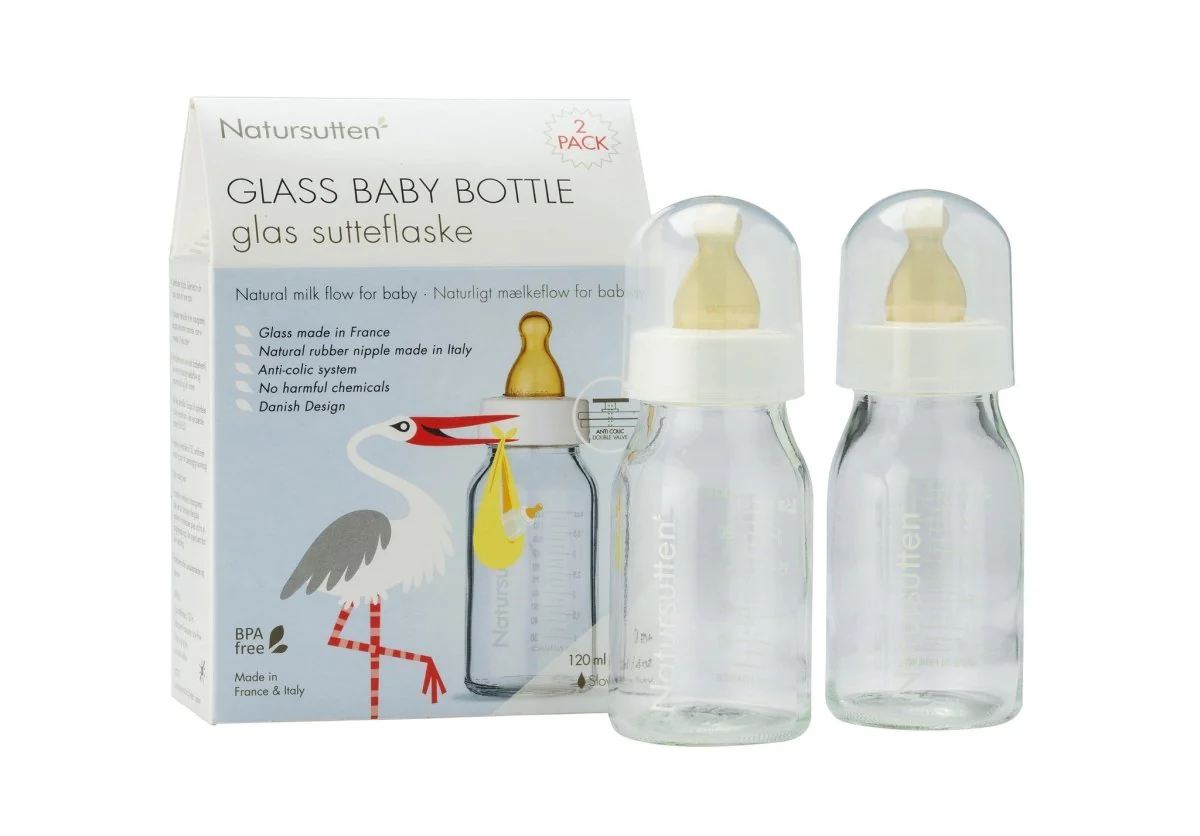 Natursutten Babyfles Glas Set 120Ml 2 delig