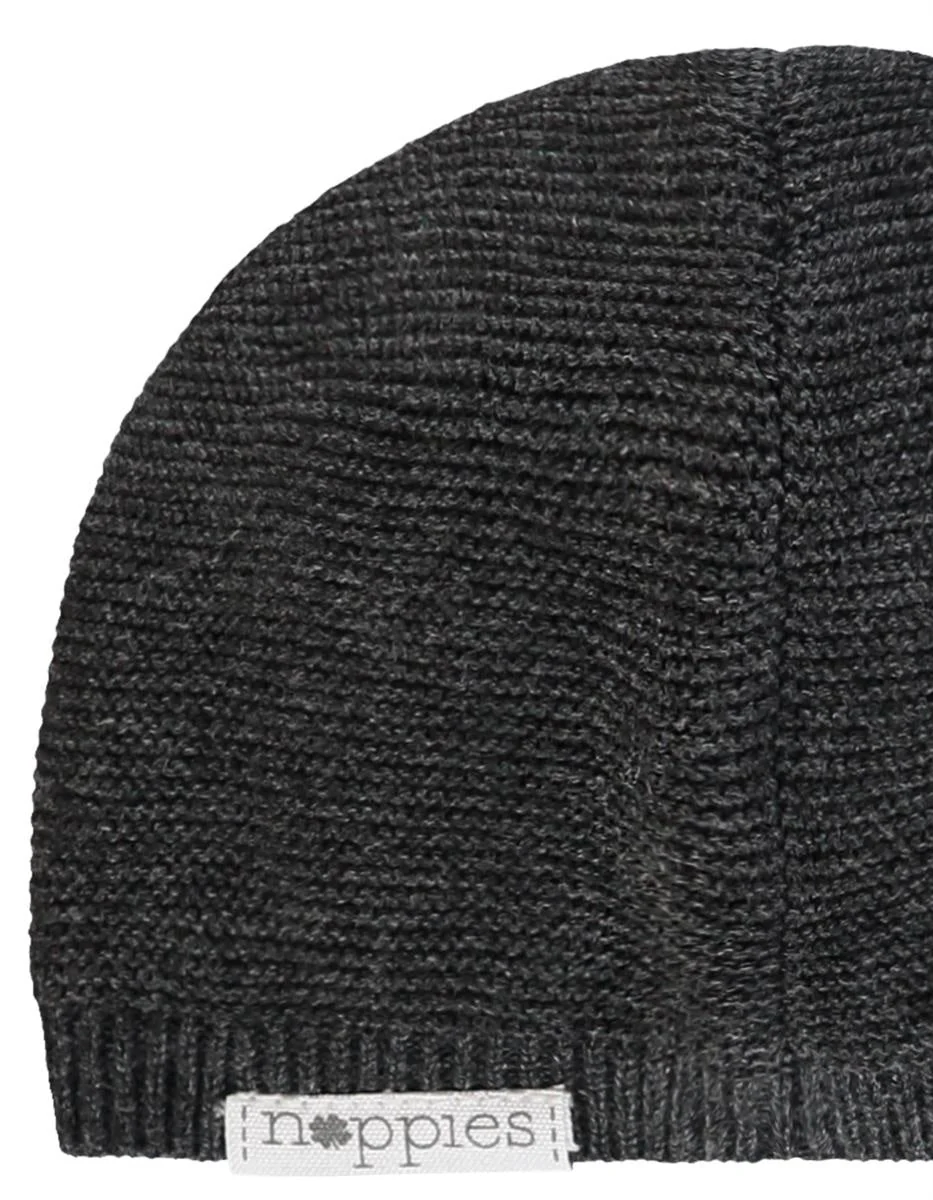 Noppies Baby Mutsje Dark Grey Melange - Image 3