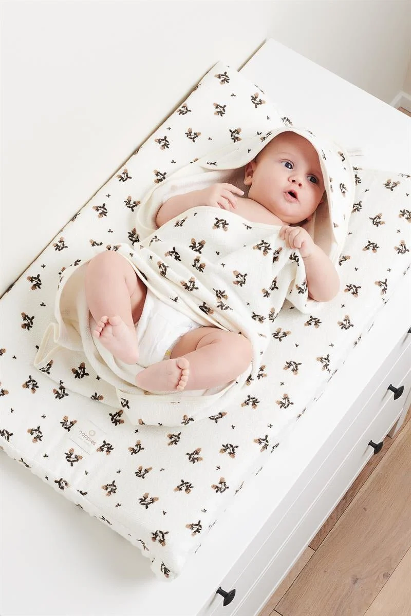Noppies Badcape Baby Badstof Bloeiende Klaver Jet Stream - Image 4