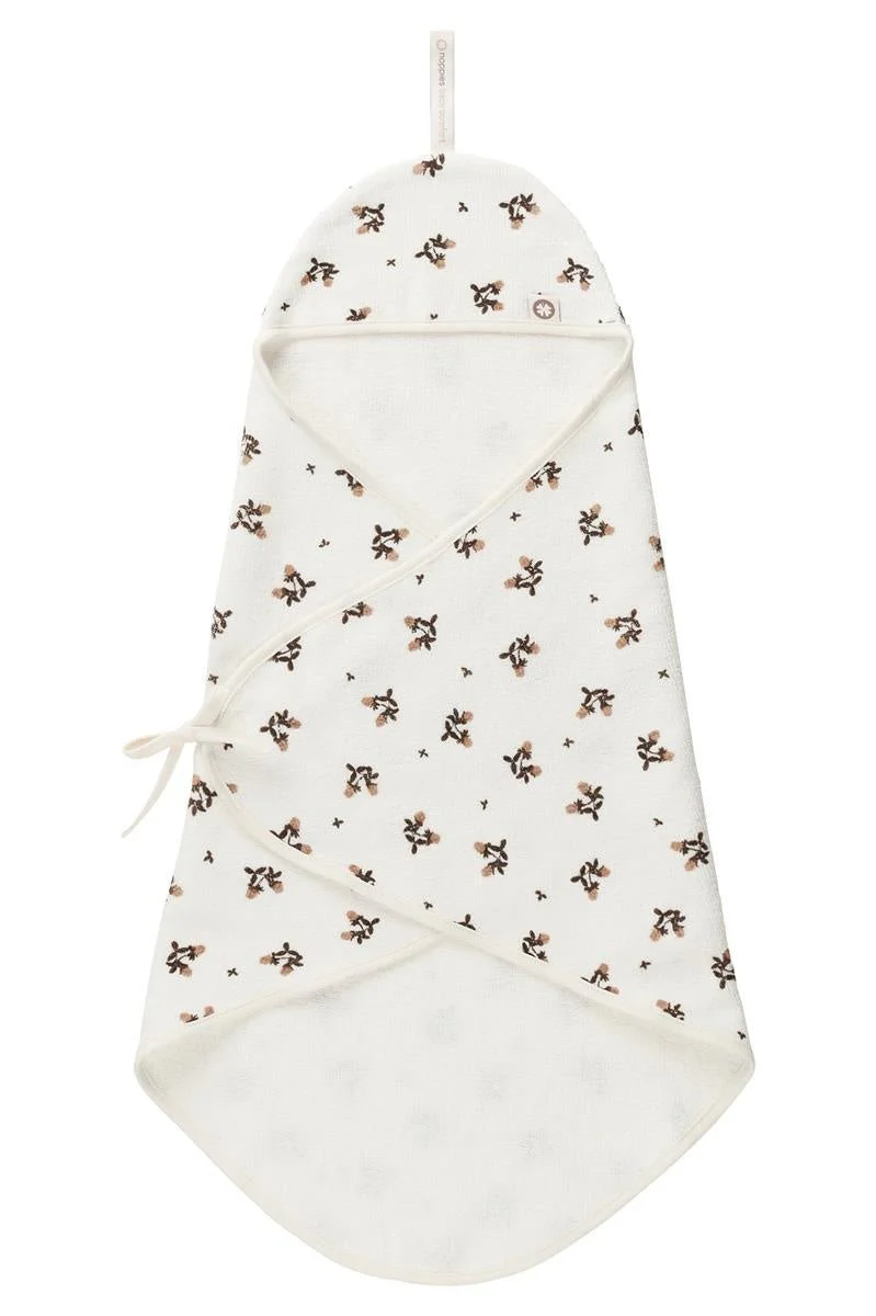 Noppies Badcape Baby Wikkelbaar Blooming Clover Badstof Jet Stream - Image 4