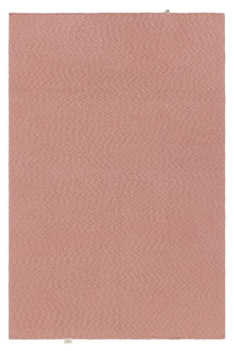 Noppies Gemeleerd gebreid omkeerbaar wiegdekentje Misty Rose 100x140cm
