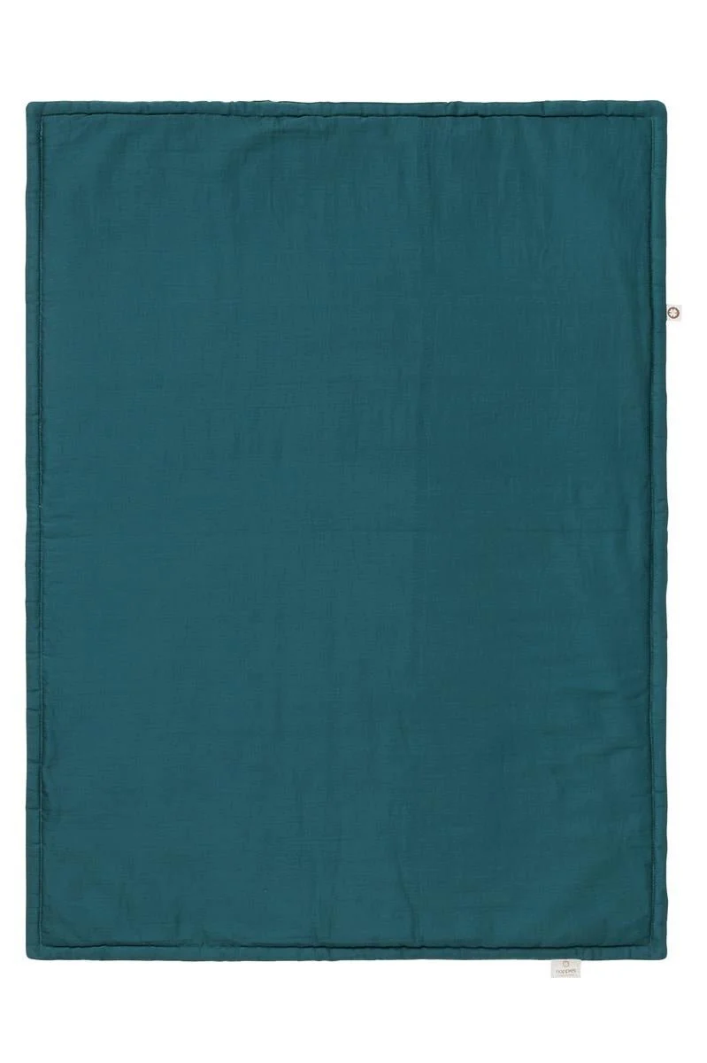 Noppies Wiegdeken Gevuld Mousseline Omkeerbaar Puritan Gray 75x100cm