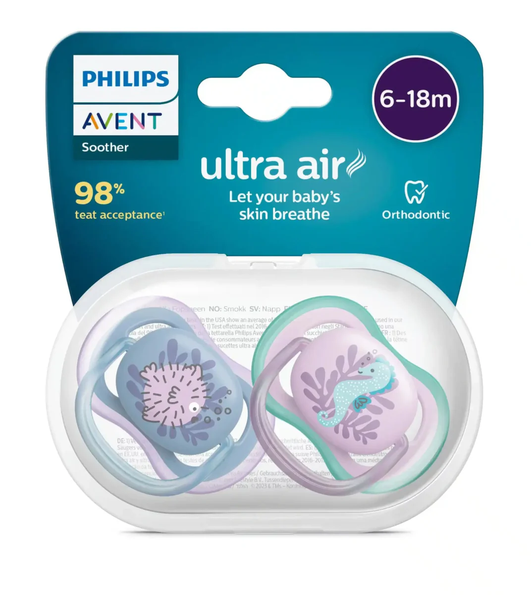 Philips Avent Fopspeen +6 Maanden Air Dieren Mix - Image 2