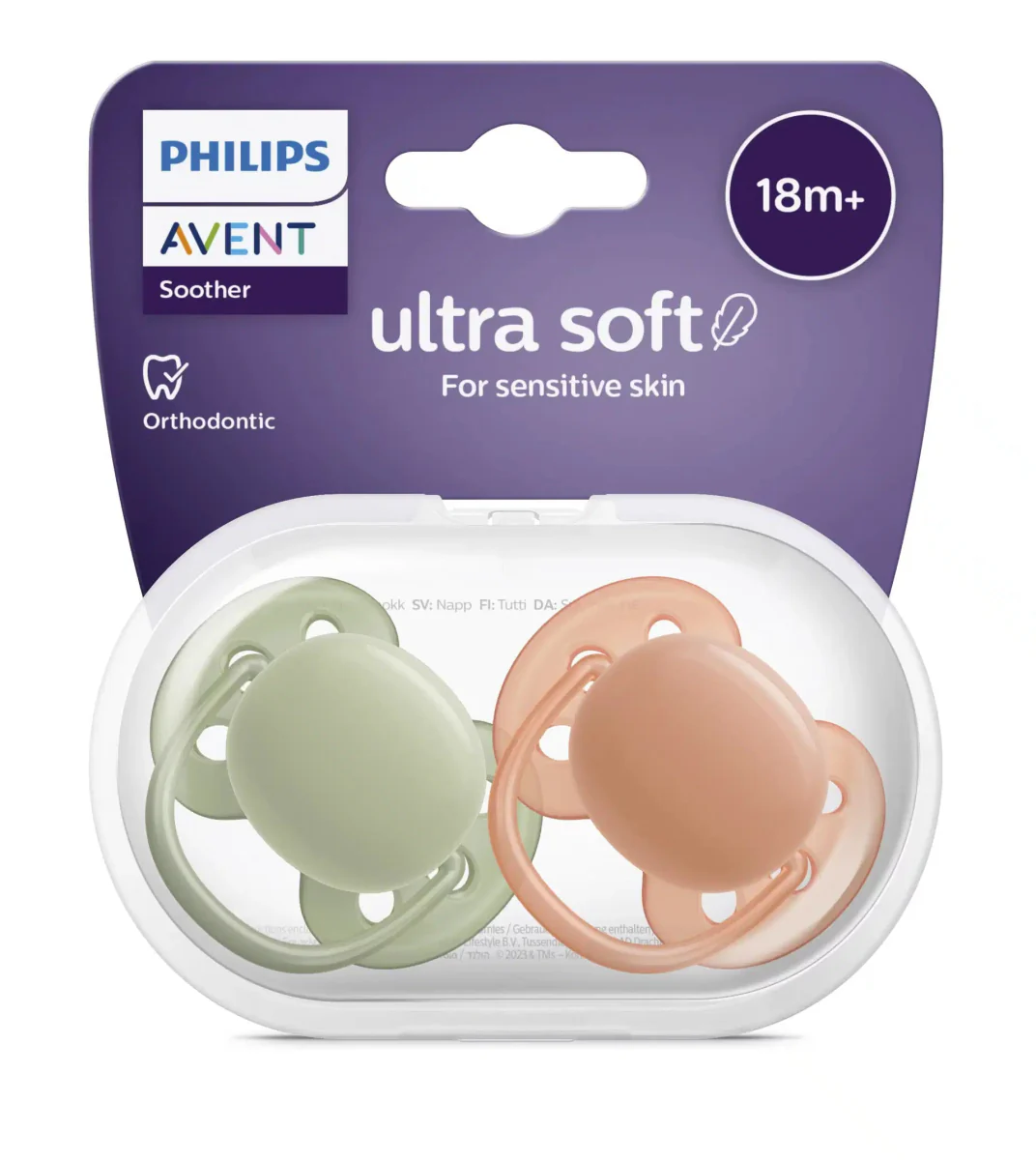 Philips Avent Speen Maat 3 Ultra Soft Kaki/Terracotta 2 Stuks - Image 2