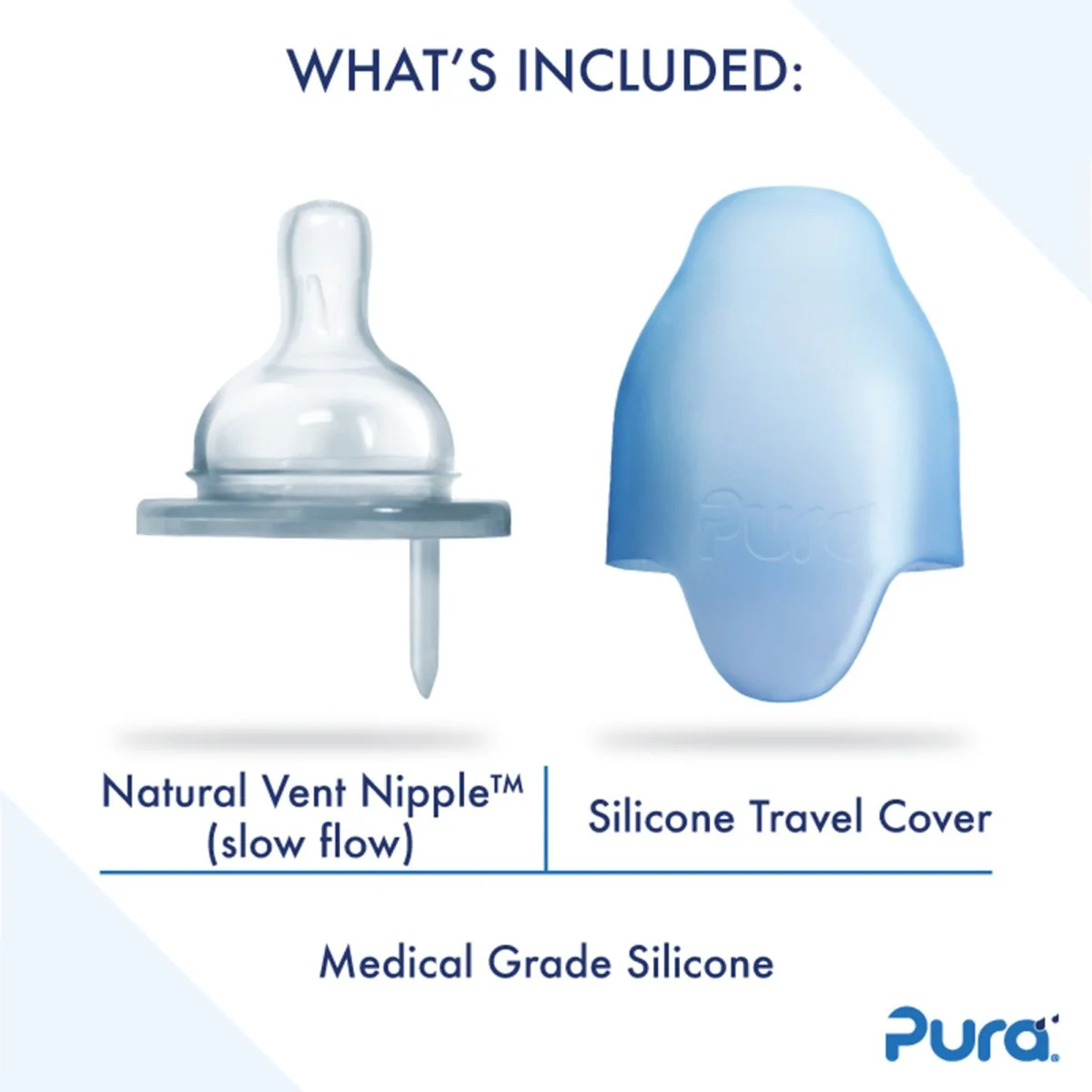 Pura Babyfles Rvs 150 Ml + Silicone Speen Slow Flow + Silicone Reisdop + Rose Sleeve - Image 2
