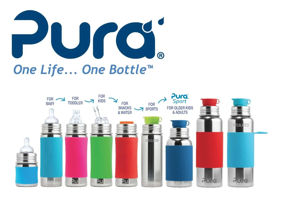 Pura Babyfles Tuitspeen 325Ml Set Pink Swirl 4 delig - Image 4