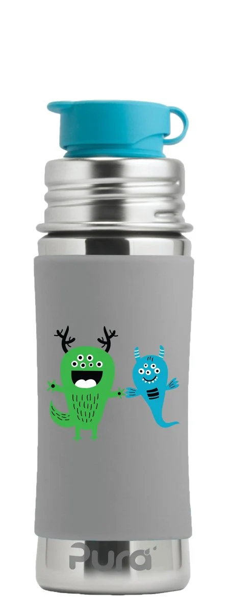 Pura Drinkfles Aqua/Monster 325Ml Rvs