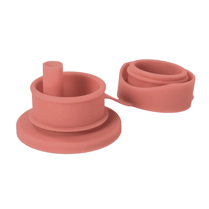 Pura Flessendop Rietje Silicone Rose