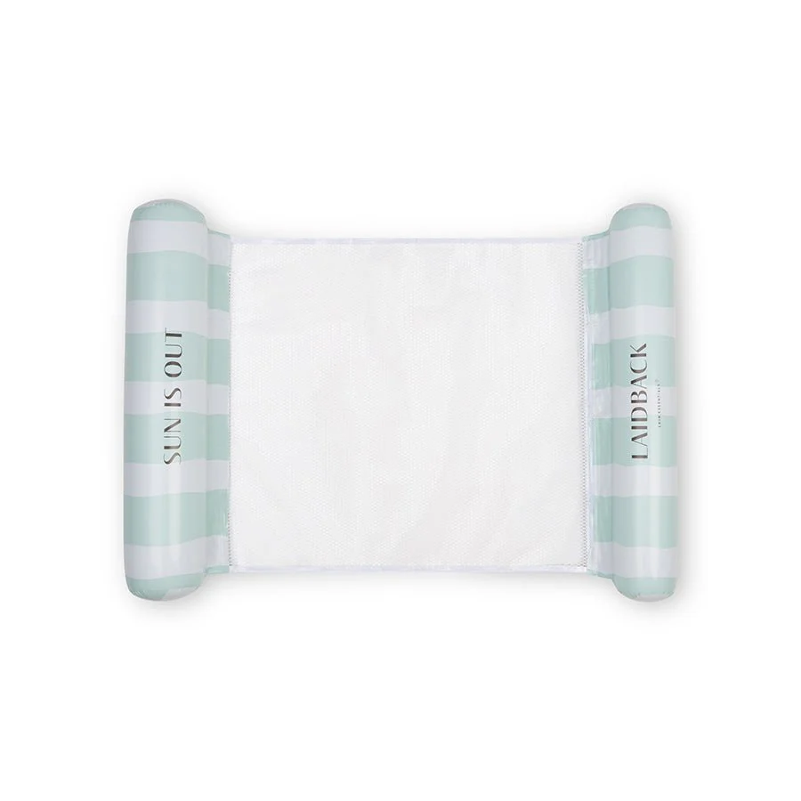 Resort Stripe Green Opblaasbare Waterhangmat