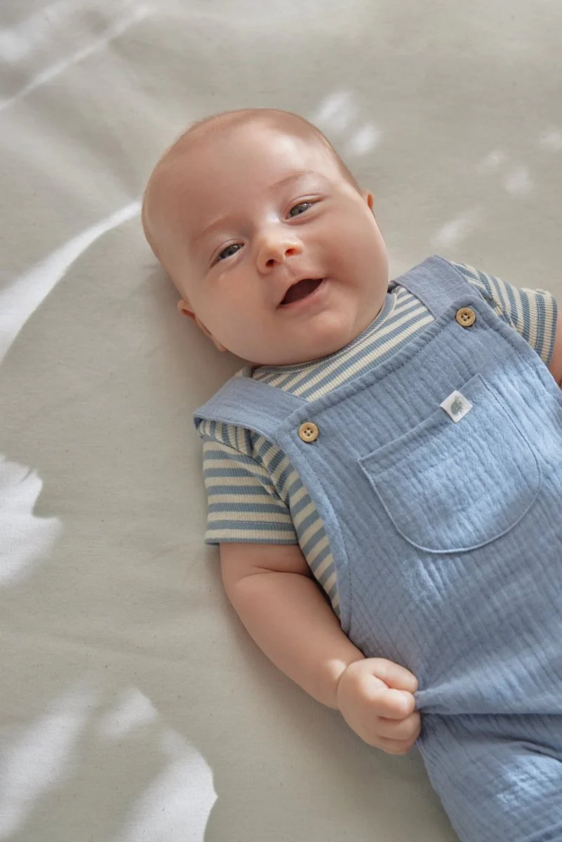 Romper korte mouw blauw Stone Blue stripe - Image 8
