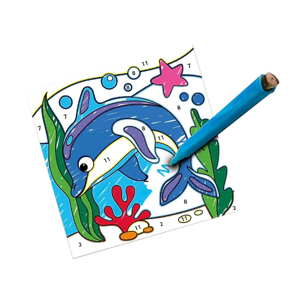 SES Creative Knutselpakket Kleuren Op Nummer Driehoed Grip Stiften - Image 3
